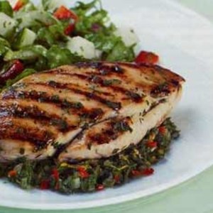 Pechugas de pollo con chutney de naranja
