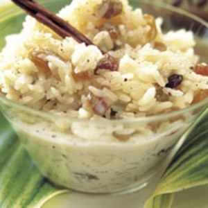Arroz con Leche con Pasas y Canela