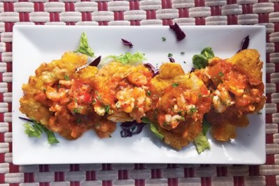 Tostones de camarones