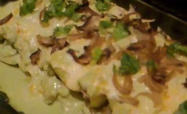 Enchiladas Verdes Con Champiñones y Crema