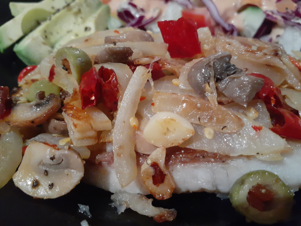 Pescado al ajillo