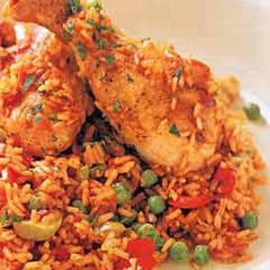 Arroz Español Con Pollo Y Azafrán